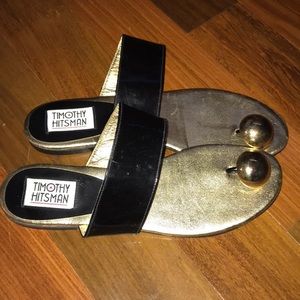 Funky Vintage 90s Timothy Hitsman Sandals Sz9